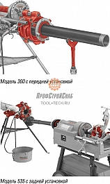 Применение резьбонарезной головы со ступенчатой регулировкой Ridgid 141 BSPT R